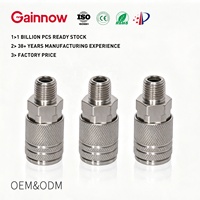 Raccord rapide pneumatique Gainnow M-Style 1/2 3/8 1/4 pouce à filetage mâle externe nickelé pour ligne d'air