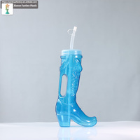 Nouveauté Cowboy Boot Mug Cups 24 oz Botte de bière en plastique réutilisable pour Cowboy