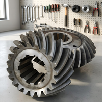 Engrenage conique forgé en acier spécial série T pour boîte de direction, réducteur à angle droit, engrenage à entraînement spiralé pour équipement d'élévateur et de palan