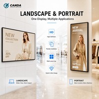 Layar LCD Digital Signage Ultra Tipis untuk Iklan Jendela Toko, Papan Menu, Layar Dalam Ruangan OEM