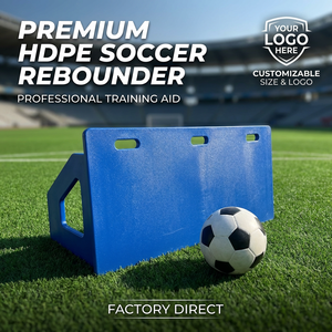 Pannello <span class=keywords><strong>di</strong></span> Rimbalzo per Calcio in HDPE Nero con Maniglia, <span class=keywords><strong>Dimensioni</strong></span> Personalizzabili - Product Image 1