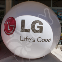 Globos Publicitarios de PVC con Logotipo Personalizado de 1m 2m 3m 4m, Globo LED RGB con Control Remoto, Globos Inflables Grandes de Helio para Eventos