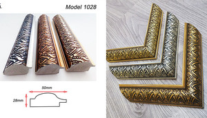 유럽풍 화이트/골드 디자인 PS 폼 몰딩 프레임 웨딩 사진/미술관 장식 - Product Image 2