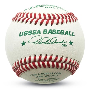 Palle da Baseball Professionali Personalizzate con Logo Stampato, in Pelle a Grana Piena, con Cucitura Piatta/Rialzata, in Sughero e Lana, per Allenamento Softball - Product Image 1