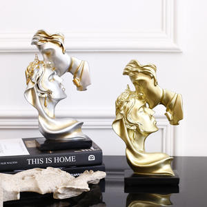 Couple aimant résine baiser front Couple Statue Sculpture moderne bureau à domicile Collection Figurine - Product Image 1