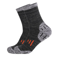 Chaussettes de sport épaisses en tissu éponge Heather pour hommes, chaussettes de randonnée et de trekking résistantes à l'usure, chaussettes de sécurité pour le travail industriel, personnalisables
