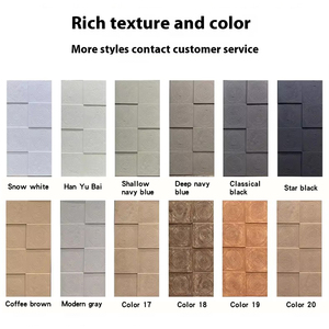 Anillo anual moderno de PU, piedra de cultura ligera de <span class=keywords><strong>madera</strong></span>, pared Exterior, simulación de ladrillo, azulejo de patio de cuero antiguo para uso en interiores - Product Image 6