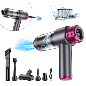 Aspirateur de voiture portable DRC ABS 6500PA, recharge USB, 5 buses, capacité 0,5-1L, souffleur d'air 2-en-1, gris, garantie 1 an - Product Image 2