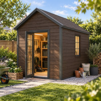 Abri de rangement pour équipement extérieur, résistant aux intempéries, avec un espace utilitaire sécurisé et un design à accès facile