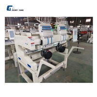 Machine à broder automatique à grande vitesse à double tête et 15 aiguilles pour casquettes, t-shirts et broderies plates