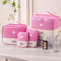 2025 nouveau YCH ménage Portable médecine voyage pliant grande capacité trousse de premiers soins quatre pièces ensemble Logo personnalisé sac cosmétique