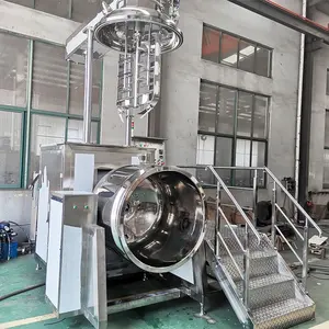 Tanque de mezcla homogeneizador de elevación hidráulica para crema emulsionante homogeneizador al vacío para loción