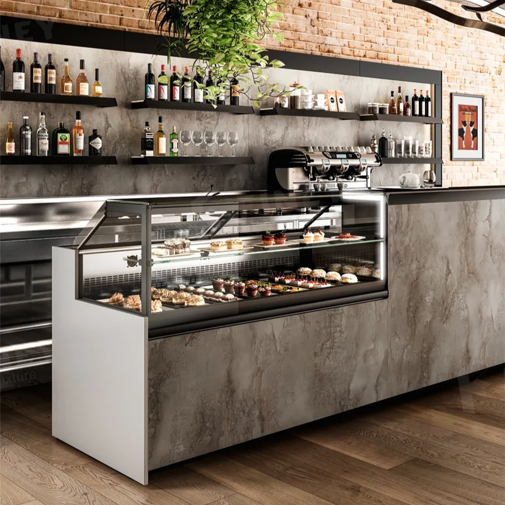 Yapay taş restoran tatlı mağaza tezgahı tasarımlar ekmek ekran sayacı için salon mobilyası Bar sayacı