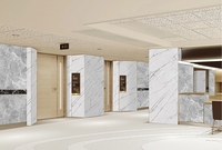 Panneau mural en feuille SPC UV moderne, ignifuge, imperméable, design graphique géométrique, décoration intérieure, garantie 3 ans