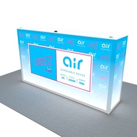 Comptoirs publicitaires LED modulaires en aluminium de 6 pieds avec impression SEG et port USB