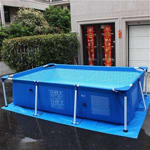 Büyük ev PVC yetişkin ve çocuk katlanır yüzme havuzu açık kullanım için olmayan şişme balık gölet çelik köy çerçeve havuzu - Product Image 5