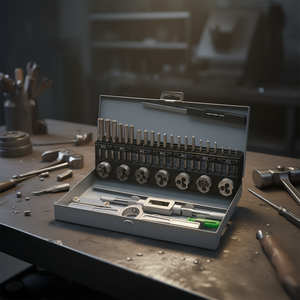 Jeu de tarauds et filières métriques M3 à M12 pour le travail des métaux - Product Image 3