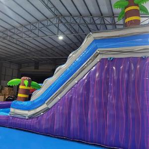 Grand toboggan aquatique gonflable populaire à trois glissières avec <span class=keywords><strong>piscine</strong></span>, <span class=keywords><strong>pour</strong></span> enfants et adultes, style personnalisé, violet, <span class=keywords><strong>pour</strong></span> <span class=keywords><strong>jardin</strong></span>, jeu aquatique amusant - Product Image 5