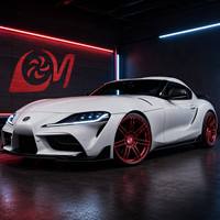 Jante en alliage d'aluminium forgé 12 rayons à déport profond rouge métallisé 22x9.5 5x114.3 Rétrofit/Amélioration Vente directe usine