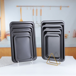 Plat à lasagna rectangulaire profond <span class=keywords><strong>en</strong></span> acier au carbone antiadhésif pour la cuisson des casseroles et des rôtis, ustensile de cuisine - Product Image 5