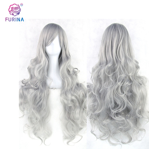 Peluca de <span class=keywords><strong>cosplay</strong></span> sintética de fibra de alta temperatura, cabello largo y ondulado, varios colores, <span class=keywords><strong>barato</strong></span> - Product Image 1