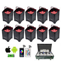 Projecteur LED sans fil Yelang 6x18W RGBWAUV, lumière de scène à piles, contrôle par application téléphonique DMX, pour DJ, mariage