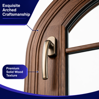 Fenêtre composite aluminium-bois sur mesure 90 mm, anti-effraction RC2, double vitrage, moderne, luxe, villa résidentielle, avec certification Energy Star