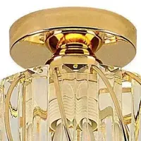 Luxe Couloir Couloir Lampe Luminaires Cristal Plafonnier Encastré Design Moderne Lustre En Cristal