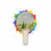 Raquettes de ping-pong en bois HUIY, non finies, fabriquées au Shandong, pour une expérience de peinture unique.