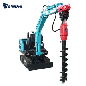 KINGER Ground Hole Drilling Hydraulic Auger Earth Drill Planting Hole Digger