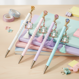 Crayon mécanique multicolore <span class=keywords><strong>au</strong></span> design créatif et élégant pour filles, fournitures scolaires et de bureau avec pendentif <span class=keywords><strong>papillon</strong></span> - Product Image 6