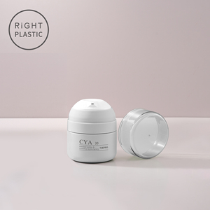 RiGHT PLASTIC <span class=keywords><strong>CYA</strong></span> 圆形胖型PETG乳液瓶30ML 50ML 白色现货化妆品真空泵瓶白色瓶身带盖 - Product Image 2