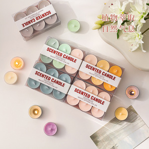 Scented Tea Candle Round 4 Hour Smokeless Romantic Colored Wax Indoor Home Decoration Birthday Proposal Wedding Favor - Product Image 2