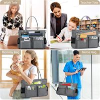 Sac fourre-tout pour ordinateur portable grande capacité, sac pour ordinateur 14 pouces, sac à main pour femme, sac de travail multi-poches, sac à bandoulière