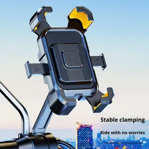Support de téléphone portable pour vélo à fixation sur guidon, en ABS, stable, portable, antichoc, avec rotation à 360°, anti-vibration, pour les sports de plein air - Product Image 2