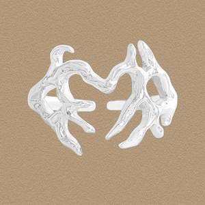 Moda Irregular árbol marchito <span class=keywords><strong>Brach</strong></span> 925 anillo ajustable de plata esterlina - Product Image 2