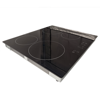Table de cuisson électrique infrarouge en céramique 6800 W avec contrôle tactile, 4 brûleurs intégrés et verrouillage enfant