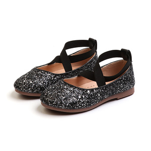 2023 Girls' Leather <b>Shoes</b> Korean Edition Little Girls' Princess Student Performance Dance <b>Shoes</b> Crystal Fashion Bean <b>Shoes</b> - Product Image 2