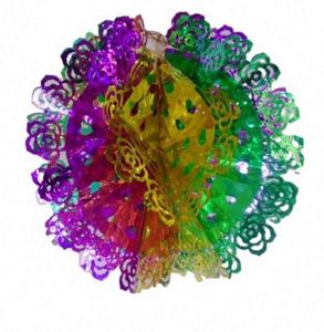 Fleur en guirlande de Noël colorée faite à la main en PET, très vendue - Product Image 1