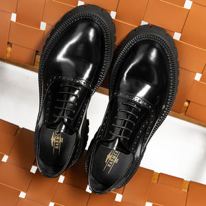 Zapatos Formales de Alta Calidad para Hombre, Primavera Verano, Oficina, Carrera, Punta Cuadrada, Cierre con Cordones, Transpirables, Zapatos de Fiesta, Cuero Valentina - Product Image 2