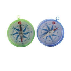 เข็มทิศพลาสติกขนาด 41 มม. สำหรับการศึกษาและการใช้งานกลางแจ้ง พร้อมตัวอักษรจีน สีน้ำเงินและสีเขียว ฝาพับแบบดิจิตอลพิมพ์ลาย - Product Image 1