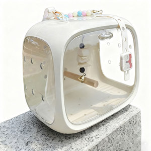 Draagbare Herbruikbare Duurzame Roestvrijstalen En Plastic Vogelkooi Voor Buitengebruik En Reispapegaaienvriendelijke Vogeluitstapbenodigdheden - Product Image 1