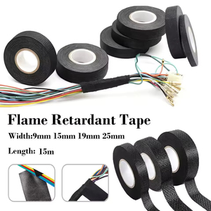 Cinta para Arnés de Cableado de Automóvil - Cinta Adhesiva de Tela Negra para Aislamiento de Cables de Auto - Product Image 4