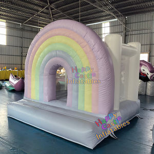 Château sautant d'intérieur et extérieur commercial de maison de rebond de bébé blanc de PVC avec le château gonflable de piscine de toboggan de fosse à balles pour des enfants - Product Image 5