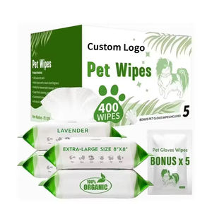 Manufacturers Customized Logo 100 Count Disposable Soft Pocket <b>Bath</b> Wet Pet Cat Cleaning Grooming Wipes for Pets - Product Image 1