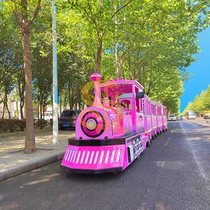 Train sans rails attrayant pour extérieur, type locomotive, pour aires de jeux publiques, jardins et centres commerciaux, idéal pour le tourisme, neuf, à vendre - Product Image 1