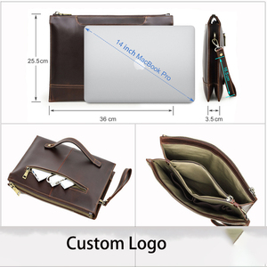 Borsa <span class=keywords><strong>da</strong></span> <span class=keywords><strong>uomo</strong></span> in vera pelle di vacchetta, per uso quotidiano, <span class=keywords><strong>da</strong></span> viaggio, per esterni, con scomparto per notebook <span class=keywords><strong>da</strong></span> 14 pollici, organizer per telefono, pochette - Product Image 4