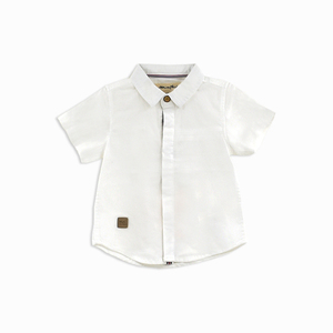 <span class=keywords><strong>Chemise</strong></span> à Manches Courtes pour Tout-Petit Garçon de 6 à 36 <span class=keywords><strong>Mois</strong></span>, <span class=keywords><strong>Chemise</strong></span> Unie en Tissu de Lin avec Boutons pour Enfants Garçons - Product Image 6