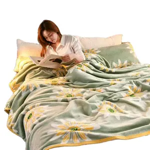 Оптовая продажа, свежий яркий цвет, мягкий уютный полиэстер, утяжеленное фланелевое одеяло