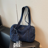 Sacs en Jean Tendance pour Femme Grande Capacité, Sacs à Bandoulière de Créateur avec Portefeuille pour Femme